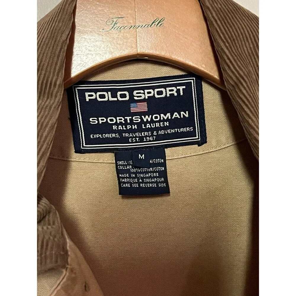 Polo Sport VTG Women’s M Canvas, Suede, Corduroy Barn Coat, Hunting Chore Jacket - Picture 3 of 10